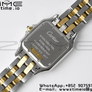 Cartier Panthère 27mm W2PN0007 BVF 1:1 Best Edition SS/YG White Dial on SS/YG Bracelet Ronda Quartz - Super Clone Watch | 1:1 Best Version