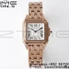 Cartier Panthère 27mm WGPN0007 BVF 1:1 Best Edition RG White Dial on RG Bracelet Ronda Quartz - Super Clone Watch | 1:1 Best Version