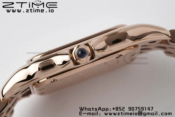 Cartier Panthère 27mm WGPN0007 BVF 1:1 Best Edition RG White Dial on RG Bracelet Ronda Quartz - Super Clone Watch | 1:1 Best Version