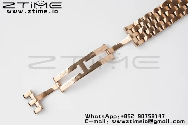 Cartier Panthère 27mm WGPN0007 BVF 1:1 Best Edition RG White Dial on RG Bracelet Ronda Quartz - Super Clone Watch | 1:1 Best Version