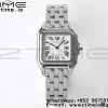 Cartier Panthère 27mm WSPN0007 BVF 1:1 Best Edition SS Cadran alb pe brățară SS Ronda Quartz - Super Clone Watch | 1:1 Best Version
