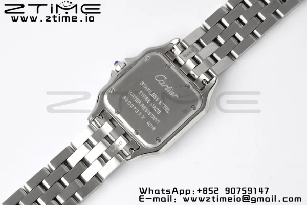 Cartier Panthère 27mm WSPN0007 BVF 1:1 Best Edition SS White Dial on SS Bracelet Ronda Quartz - Super Clone Watch | 1:1 Best Version