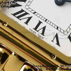 Cartier Panthère 27mm WGPN0009 BVF 1:1 Best Edition YG White Dial on YG Bracelet Ronda Quartz - Super Clone Watch | 1:1 Best Version