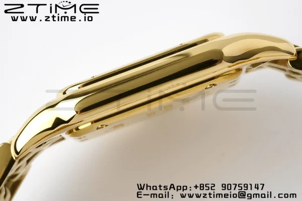 Cartier Panthère 27mm WGPN0009 BVF 1:1 Best Edition YG White Dial on YG Bracelet Ronda Quartz - Super Clone Watch | 1:1 Best Version