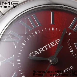 Cartier Ballon Bleu WSBB0052 33mm SS AF 1:1 Best Edition Red Dial on SS Bracelet SEIKO NH05A - Super Clone Watch | 1:1 Best Version