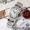 Cartier Ballon Bleu WSBB0044 33 mm SS AF 1:1 Best Edition Quadrante bianco su bracciale SS SEIKO NH05A - Orologio Super Clone | 1:1 Best Version