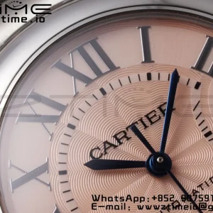 Cartier Ballon Bleu W6920100 33mm SS AF 1:1 Best Edition ピンクダイアル SSブレス SEIKO NH05A - スーパークローンウォッチ｜1:1 ベストバージョン