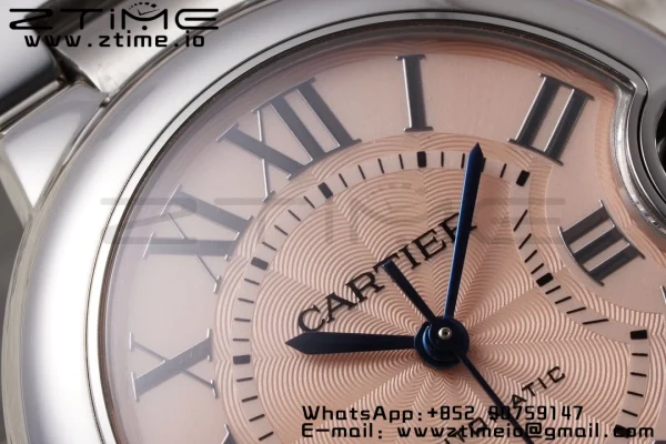 Cartier Ballon Bleu W6920100 33mm SS AF 1:1 Best Edition ピンクダイアル SSブレス SEIKO NH05A - スーパークローンウォッチ｜1:1 ベストバージョン