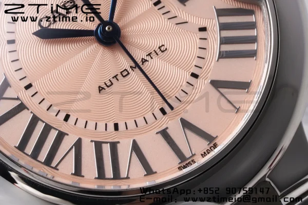 Cartier Ballon Bleu W6920100 33mm SS AF 1:1 Best Edition ピンクダイアル SSブレス SEIKO NH05A - スーパークローンウォッチ｜1:1 ベストバージョン