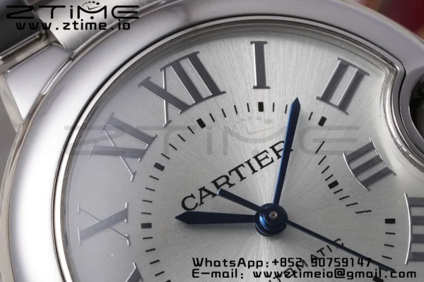 Cartier Ballon Bleu WSBB0062 33mm SS AF 1:1 Best Edition Silver Dial on SS Bracelet SEIKO NH05A - Super Clone Watch | 1:1 Best Version