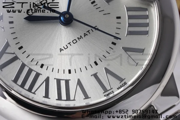 Cartier Ballon Bleu WSBB0062 33mm SS AF 1:1 Best Edition Silver Dial on SS Bracelet SEIKO NH05A - Super Clone Watch | 1:1 Best Version