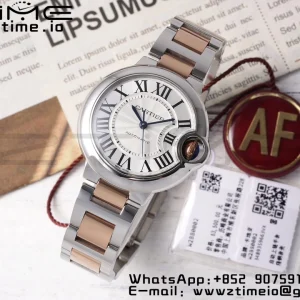 Cartier Ballon Bleu W6920099 33mm SS/RG AF 1:1 Best Edition Silver Dial on SS/RG Bracelet SEIKO NH05A - Super Clone Watch | 1:1 Best Version
