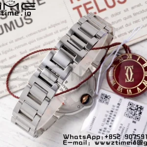 Cartier Ballon Bleu W6920099 33mm SS/RG AF 1:1 Best Edition Cadran argintiu pe brățară SS/RG SEIKO NH05A - Super Clone Watch | 1:1 Best Version