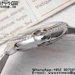 Cartier Ballon Bleu W4BB0028 33mm SS AF 1:1 Best Edition Silver Dial Diamonds Bezel on SS Bracelet SEIKO NH05A - Super Clone Watch | 1:1 Best Version