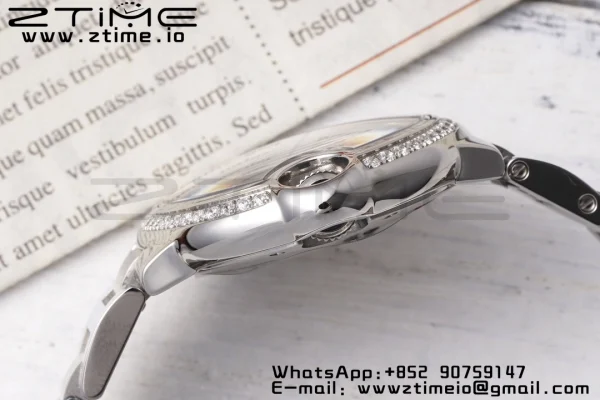Cartier Ballon Bleu W4BB0028 33mm SS AF 1:1 Best Edition Silver Dial Diamonds Bezel on SS Bracelet SEIKO NH05A - Super Clone Watch | 1:1 Best Version
