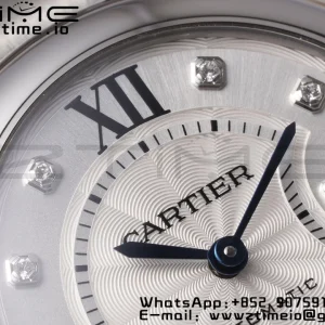 Cartier Ballon Bleu WE902074 33mm SS AF 1:1 Best Edition White Diamonds Dial on SS Bracelet SEIKO NH05A - Super Clone Watch | 1:1 Best Version