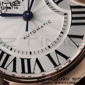 Cartier Ballon Bleu W6920097 33mm RG AF 1:1 Best Edition Silver Dial on Brown Leather Strap SEIKO NH05A - Super Clone Watch | 1:1 Best Version