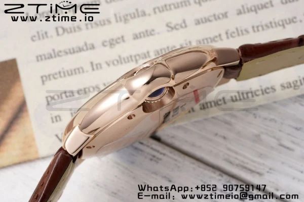Cartier Ballon Bleu W6920097 33mm RG AF 1:1 Best Edition Silver Dial on Brown Leather Strap SEIKO NH05A - Super Clone Watch | 1:1 Best Version