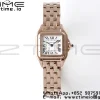 Cartier Panthère 22mm WGPN0040 BVF 1:1 Best Edition RG White Dial RG rannekorun Ronda kvartsi - Super Clone Watch | 1:1 Paras versio