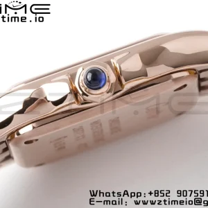 Cartier Panthère 22mm WGPN0040 BVF 1:1 Best Edition RG White Dial on RG Bracelet Ronda Quartz - Super Clone Watch | 1:1 Best Version