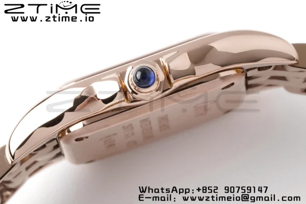 Cartier Panthère 22mm WGPN0040 BVF 1:1 Best Edition RG White Dial on RG Bracelet Ronda Quartz - Super Clone Watch | 1:1 Best Version