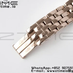 Cartier Panthère 22mm WGPN0040 BVF 1:1 Best Edition RG White Dial on RG Bracelet Ronda Quartz - Super Clone Watch | 1:1 Best Version