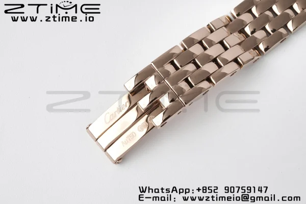 Cartier Panthère 22mm WGPN0040 BVF 1:1 Best Edition RG White Dial on RG Bracelet Ronda Quartz - Super Clone Watch | 1:1 Best Version