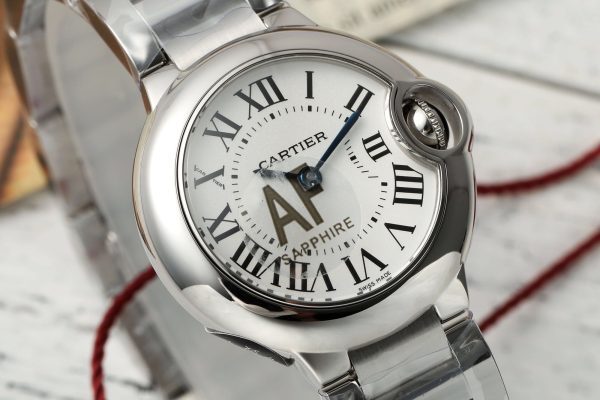 Cartier Ballon Bleu Ladies WSBB0067 28mm SS AF 1:1 Best Edition White Dial Bezel on SS Bracelet Ronda Quartz - Super Clone Watch | 1:1 Best Version
