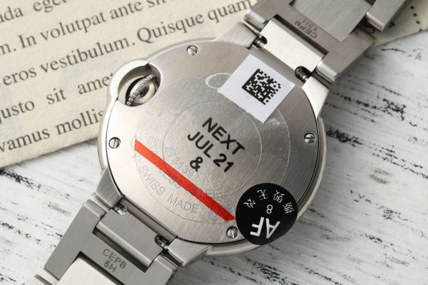 Cartier Ballon Bleu Ladies WSBB0067 28mm SS AF 1:1 Best Edition White Dial Bezel on SS Bracelet Ronda Quartz - Super Clone Watch | 1:1 Best Version