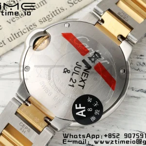 Cartier Ballon Bleu Ladies W2BB0010 28mm SS/YG AF 1:1 Best Edition Λευκό καντράν Bezel σε SS/YG βραχιόλι Ronda χαλαζία - Super Clone Watch | 1:1 Best Version