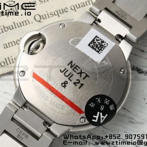 Cartier Ballon Bleu Ladies W4BB0029 28mm SS AF 1:1 Best Edition Λευκά διαμάντια Dial Bezel σε SS βραχιόλι Ronda χαλαζία - Super Clone ρολόι | 1:1 Best έκδοση
