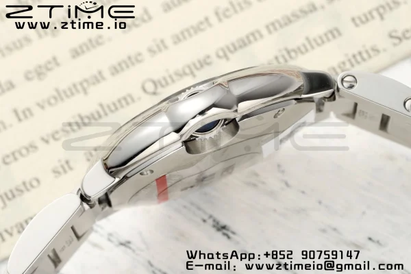 Cartier Ballon Bleu Ladies W4BB0029 28mm SS AF 1:1 Best Edition Λευκά διαμάντια Dial Bezel σε SS βραχιόλι Ronda χαλαζία - Super Clone ρολόι | 1:1 Best έκδοση