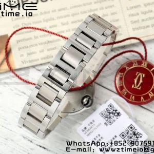 Cartier Ballon Bleu Ladies W4BB0029 28mm SS AF 1:1 Best Edition Λευκά διαμάντια Dial Bezel σε SS βραχιόλι Ronda χαλαζία - Super Clone ρολόι | 1:1 Best έκδοση