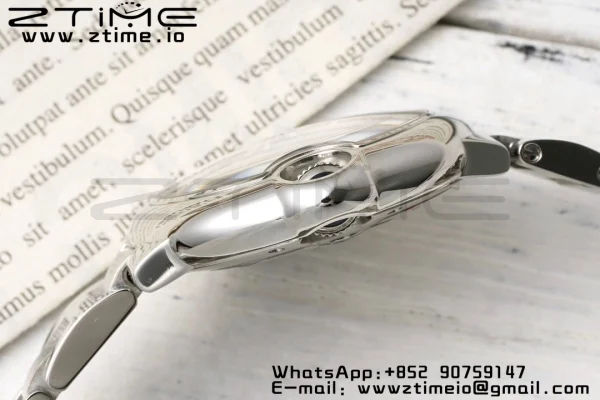 Cartier Ballon Bleu WSBB0045 33mm SS AF 1:1 Best Edition White Textured Dial on SS Bracelet Ronda Quartz - Super Clone Watch | 1:1 Best Version