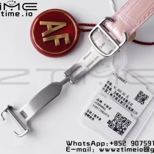 Cartier Ballon Bleu WSBB0002 33mm SS AF 1:1 Best Edition Ροζ καντράν σε ροζ δερμάτινο λουράκι SEIKO NH05A - Super Clone Watch | 1:1 Best Version