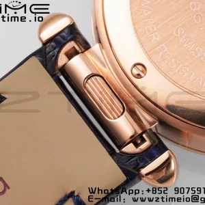Cartier  Pasha 30mm RG AF 1:1 Best Edition White Textured Dial on Black Leather Strap Jaq Quartz - Super Clone Watch | 1:1 Best Version