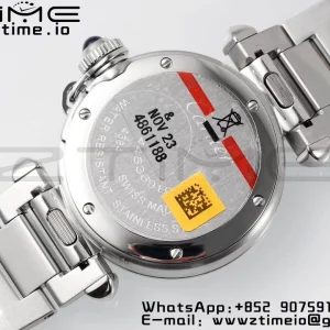 Cartier Pasha 30mm SS AF 1:1 Best Edition White Textured Dial on SS Bracelet Jaq Quartz - Super Clone Watch | 1:1 Best Version