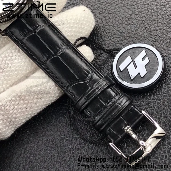 OMEGA De Ville Prestige Real PR SS ZF 1:1 Best Edition White Dial Blue Markers on Black Leather Strap MIYOTA 9015 - Super Clone Watch | 1:1 Best Version