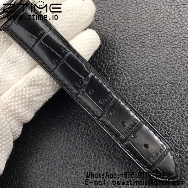OMEGA De Ville Prestige Real PR SS ZF 1:1 Best Edition White Dial Blue Markers on Black Leather Strap MIYOTA 9015 - Super Clone Watch | 1:1 Best Version