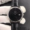 OMEGA De Ville Prestige Real PR SS ZF 1:1 Best Edition Black Dial on Black Leather Strap MIYOTA 9015 - Super Clone Watch | 1:1 Best Version