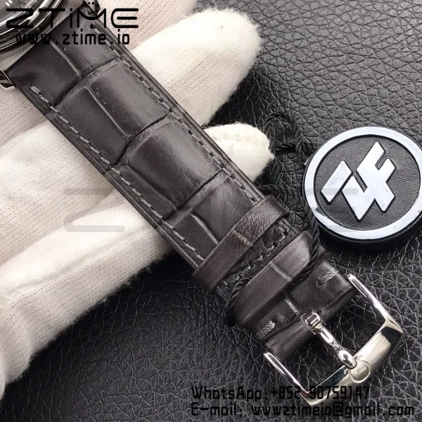 OMEGA De Ville Prestige Real PR SS ZF 1:1 Best Edition Gray Dial on Gray Leather Strap MIYOTA 9015 - Super Clone Watch | 1:1 Best Version
