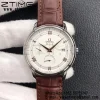 OMEGA De Ville Prestige Real PR SS ZF 1:1 Best Edition White Dial RG Markers on Brown Leather Strap MIYOTA 9015 - Super Clone Watch | 1:1 Best Version