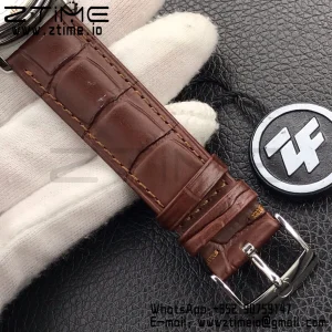 OMEGA De Ville Prestige Real PR SS ZF 1:1 Best Edition White Dial RG Markers on Brown Leather Strap MIYOTA 9015 - Super Clone Watch | 1:1 Best Version