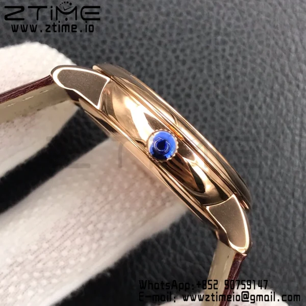 OMEGA De Ville Prestige Real PR RG ZF 1:1 Best Edition Λευκό καντράν σε καφέ δερμάτινο λουράκι MIYOTA 9015 - Super Clone Watch | 1:1 Best Version