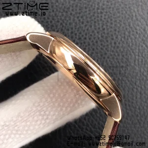 OMEGA De Ville Prestige Real PR RG ZF 1:1 Best Edition Λευκό καντράν σε καφέ δερμάτινο λουράκι MIYOTA 9015 - Super Clone Watch | 1:1 Best Version