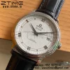 OMEGA De Ville Prestige 39.5mm SS A+F 1:1 Best Edition White Dial Silver Markers on Black Leather Strap A2500 - Super Clone Watch | 1:1 Best Version
