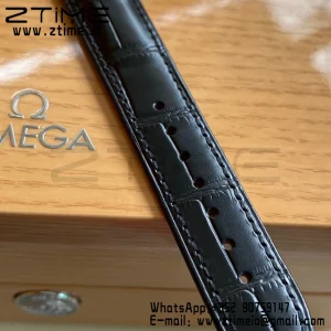 OMEGA De Ville Prestige 39.5mm SS A+F 1:1 Best Edition Λευκό καντράν με ασημί δείκτες και μαύρο δερμάτινο λουράκι A2500 - Super Clone Watch | 1:1 Best Version