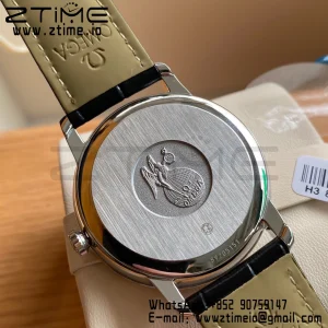 OMEGA De Ville Prestige 39.5mm SS A+F 1:1 Best Edition Λευκό καντράν με ασημί δείκτες και μαύρο δερμάτινο λουράκι A2500 - Super Clone Watch | 1:1 Best Version