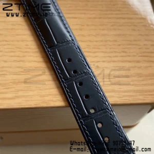OMEGA De Ville Prestige 39.5mm SS A+F 1:1 Best Edition White Dial Blue Markers on Blue Leather Strap A2500 - Super Clone Watch | 1:1 Best Version