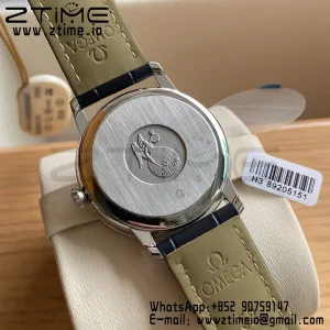 OMEGA De Ville Prestige 39.5mm SS A+F 1:1 Best Edition White Dial Blue Markers on Blue Leather Strap A2500 - Super Clone Watch | 1:1 Best Version